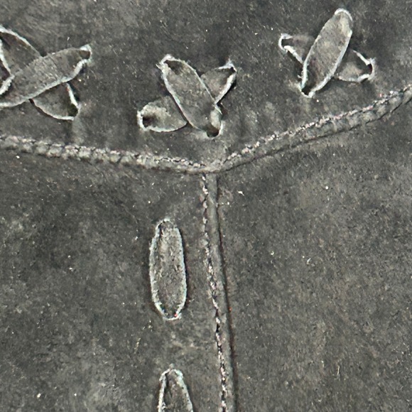 JouJou Skins Womens S Black Suede Leather Fringe Western Jacket Whipstitch VTG - Picture 9 of 12